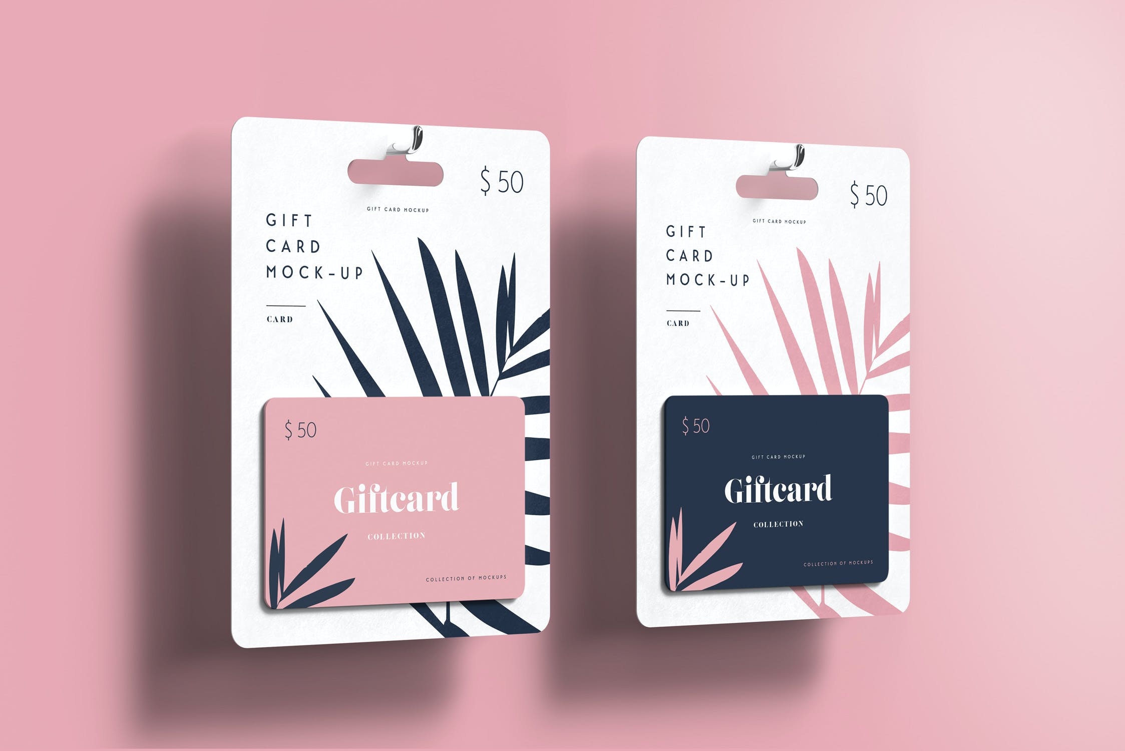 8款时尚礼品卡包装设计展示贴图样机模板 Gift Card Mock-up_img_2