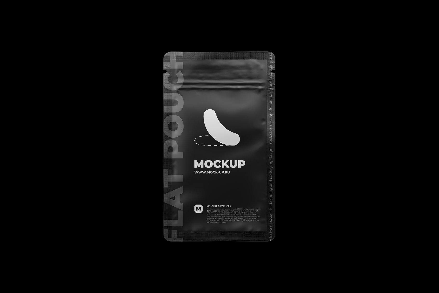 简洁香料自封塑料袋设计展示贴图样机 Zip Sachet Mockup. Flat Empty Pouch_img_2