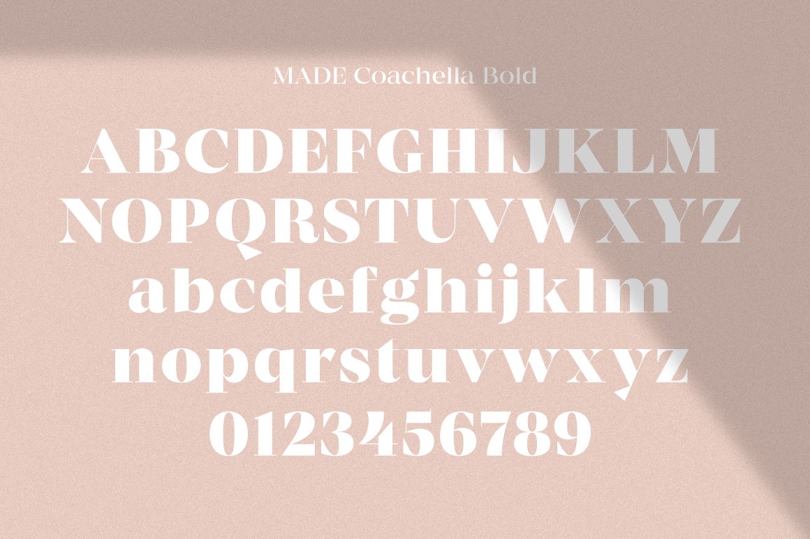 现代优雅杂志标题徽标Logo设计衬线英文字体素材 MADE Coachella Font_img_2