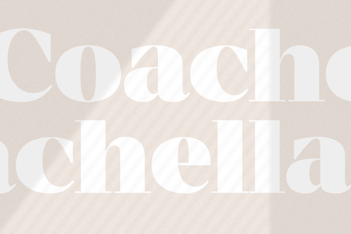 现代优雅杂志标题徽标Logo设计衬线英文字体素材 MADE Coachella Font_img_2