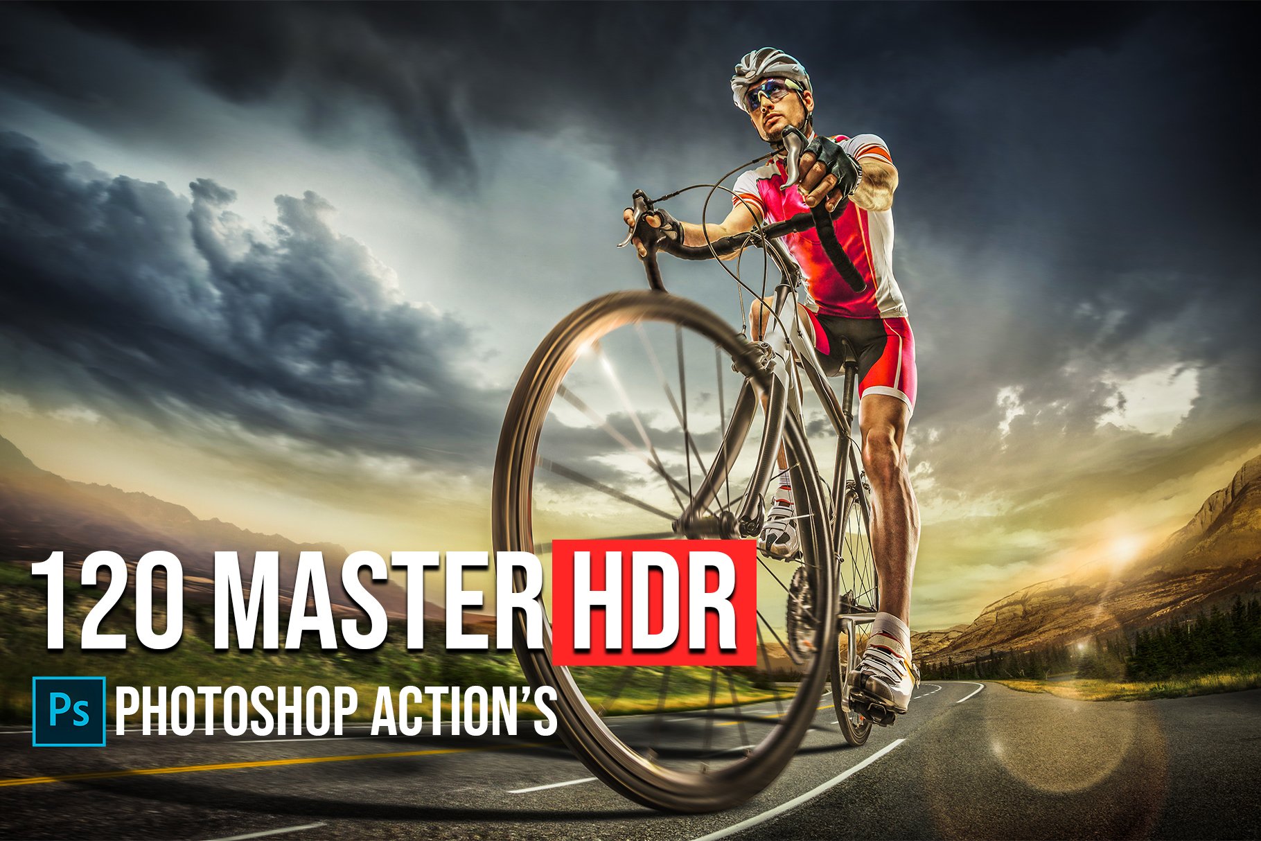 120款HDR调色滤镜照片处理特效PS动作模板 120 Master HDR Photoshop Actions_img_2