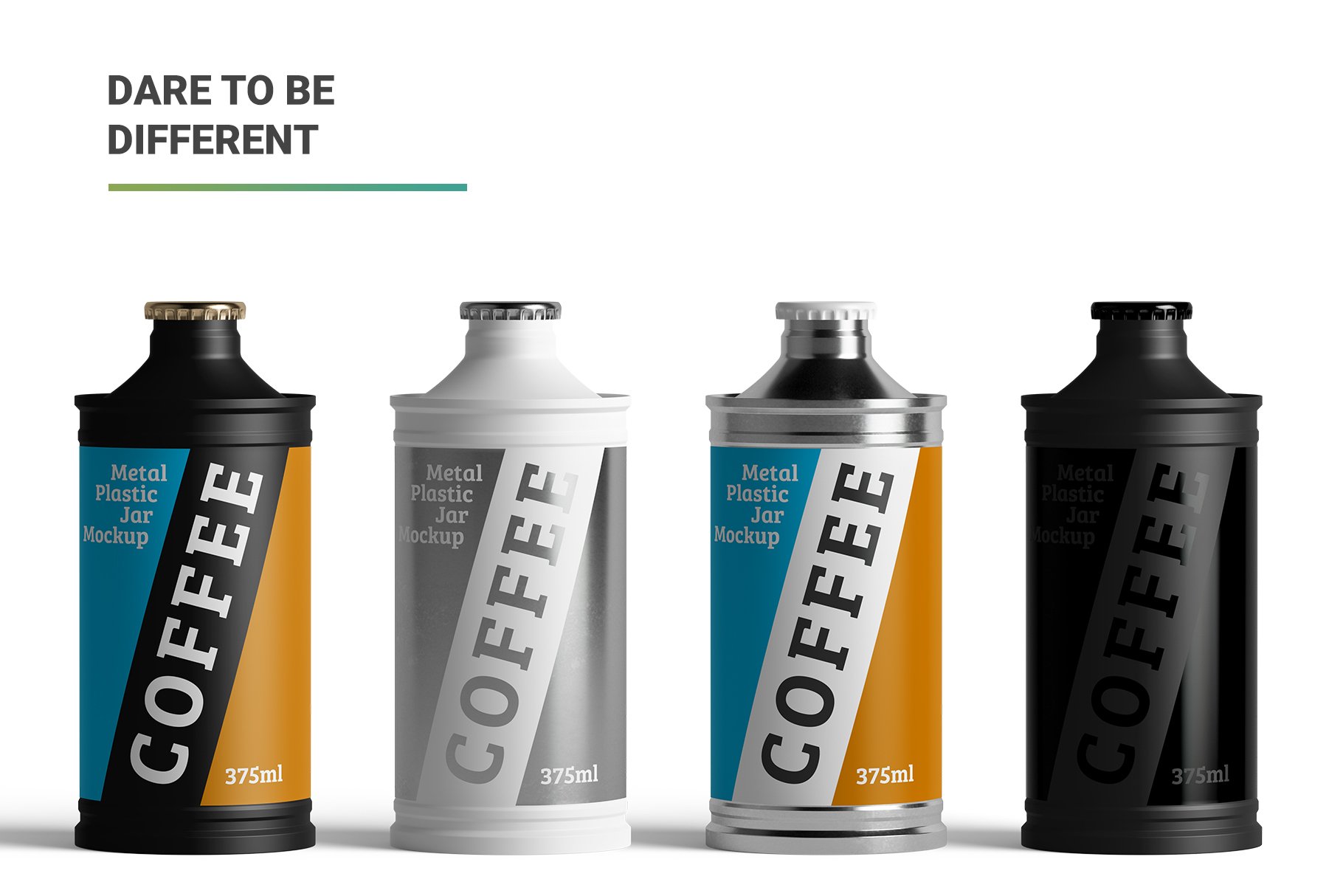 棕色咖啡玻璃瓶标签设计PS贴图样机模板 Coffee Bottle Jar Mockup_img_2