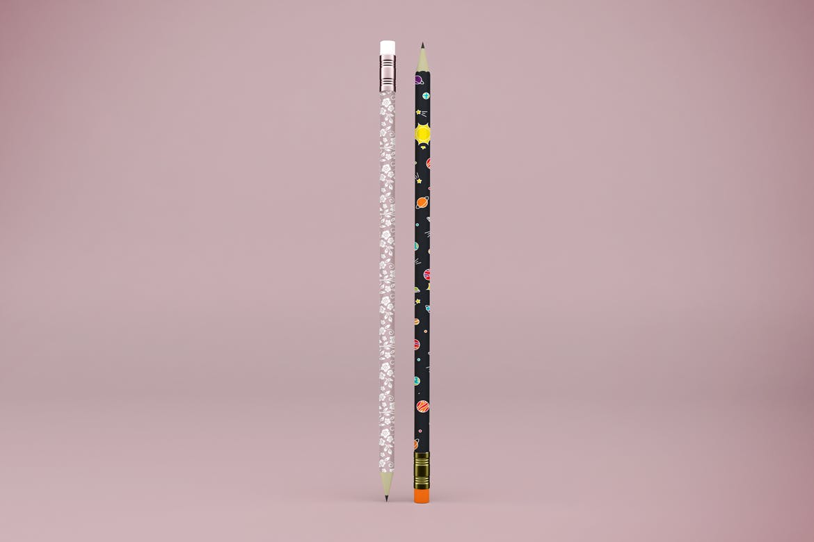 办公用品铅笔外观设计展示贴图样机 Pencil Mockup_img_2