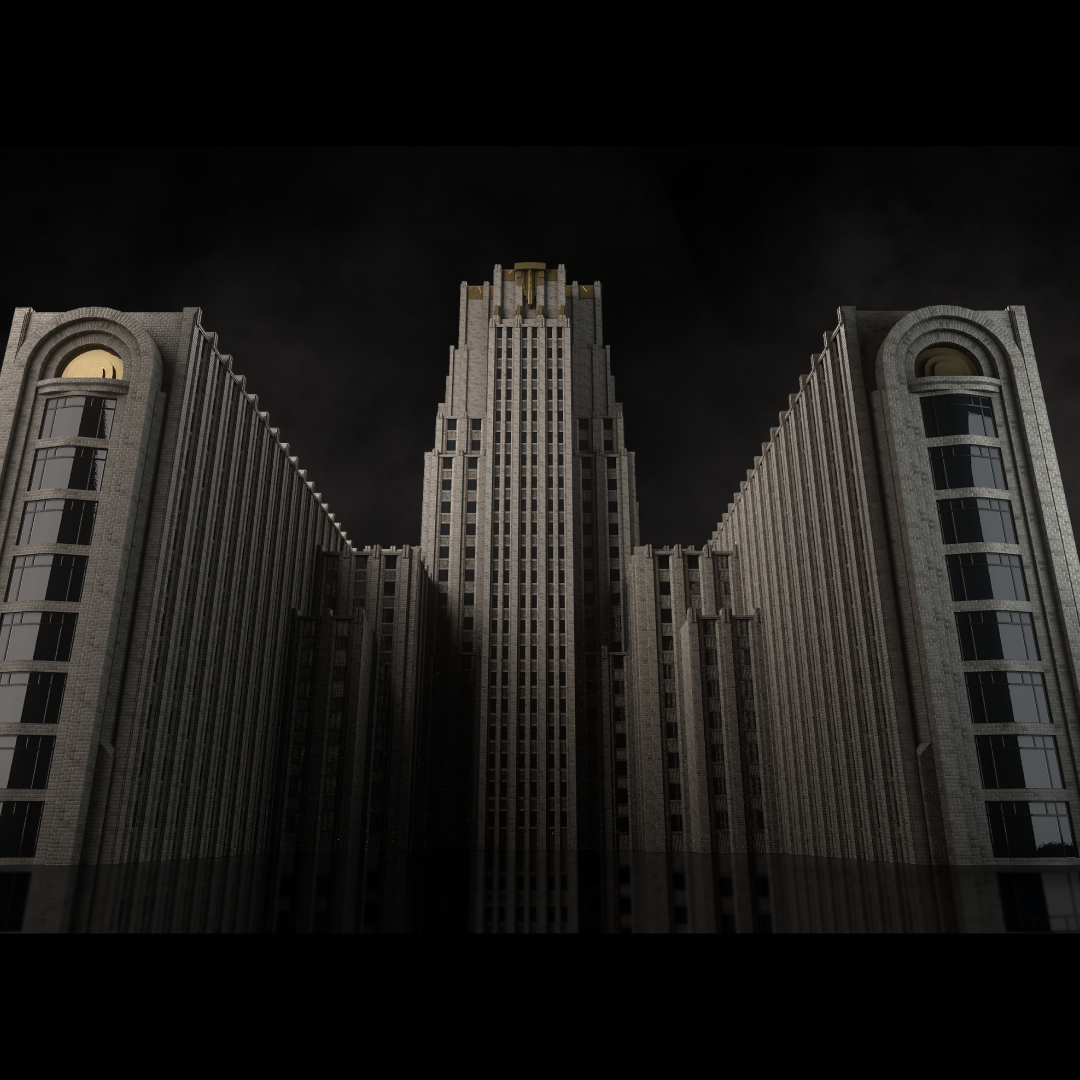 第一次世界大战欧美风城市建筑世界3D模型素材 Kitbash3D - Art Deco_img_2