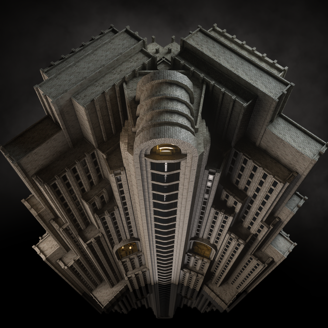 第一次世界大战欧美风城市建筑世界3D模型素材 Kitbash3D - Art Deco_img_2