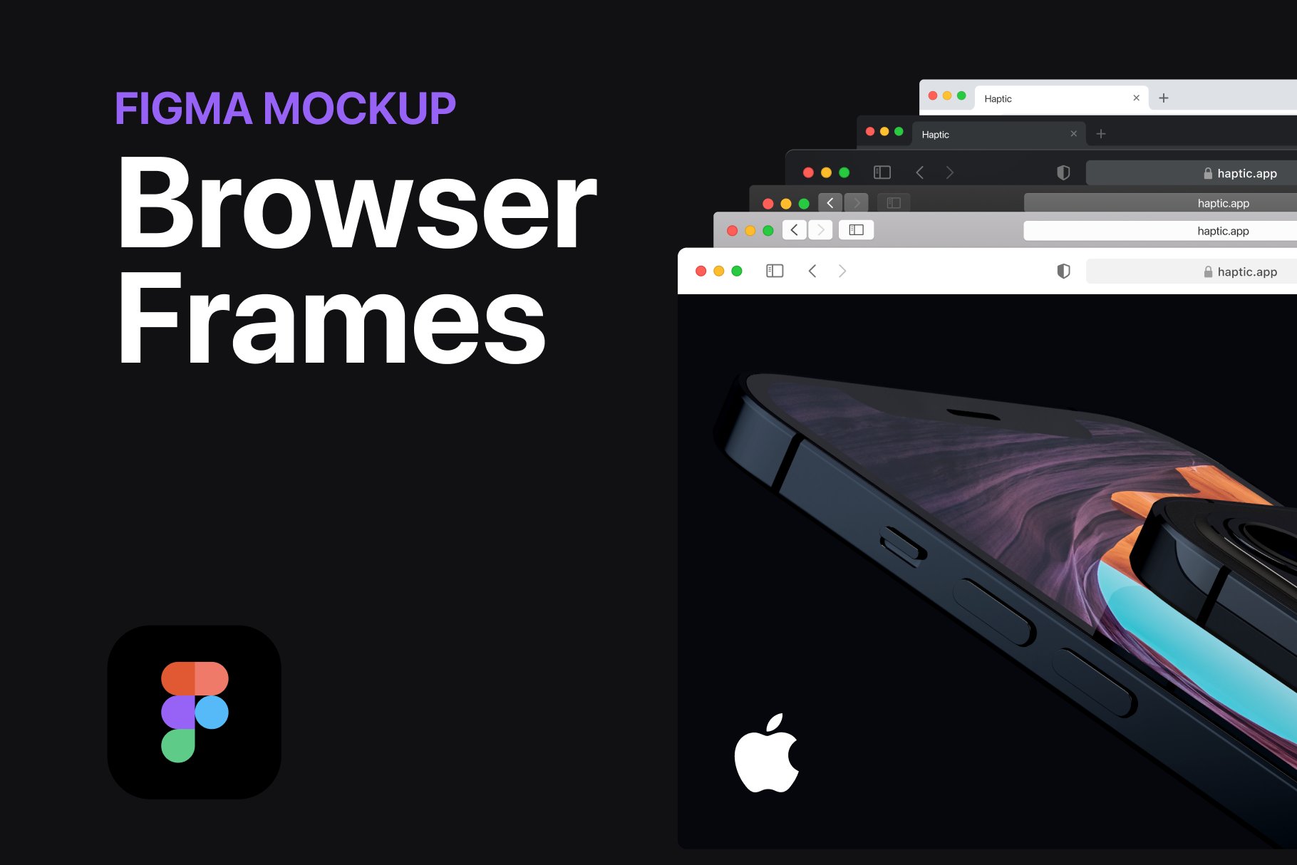 浏览器框架设计展示样机Figma模板素材 Browser Frames For Figma_img_2