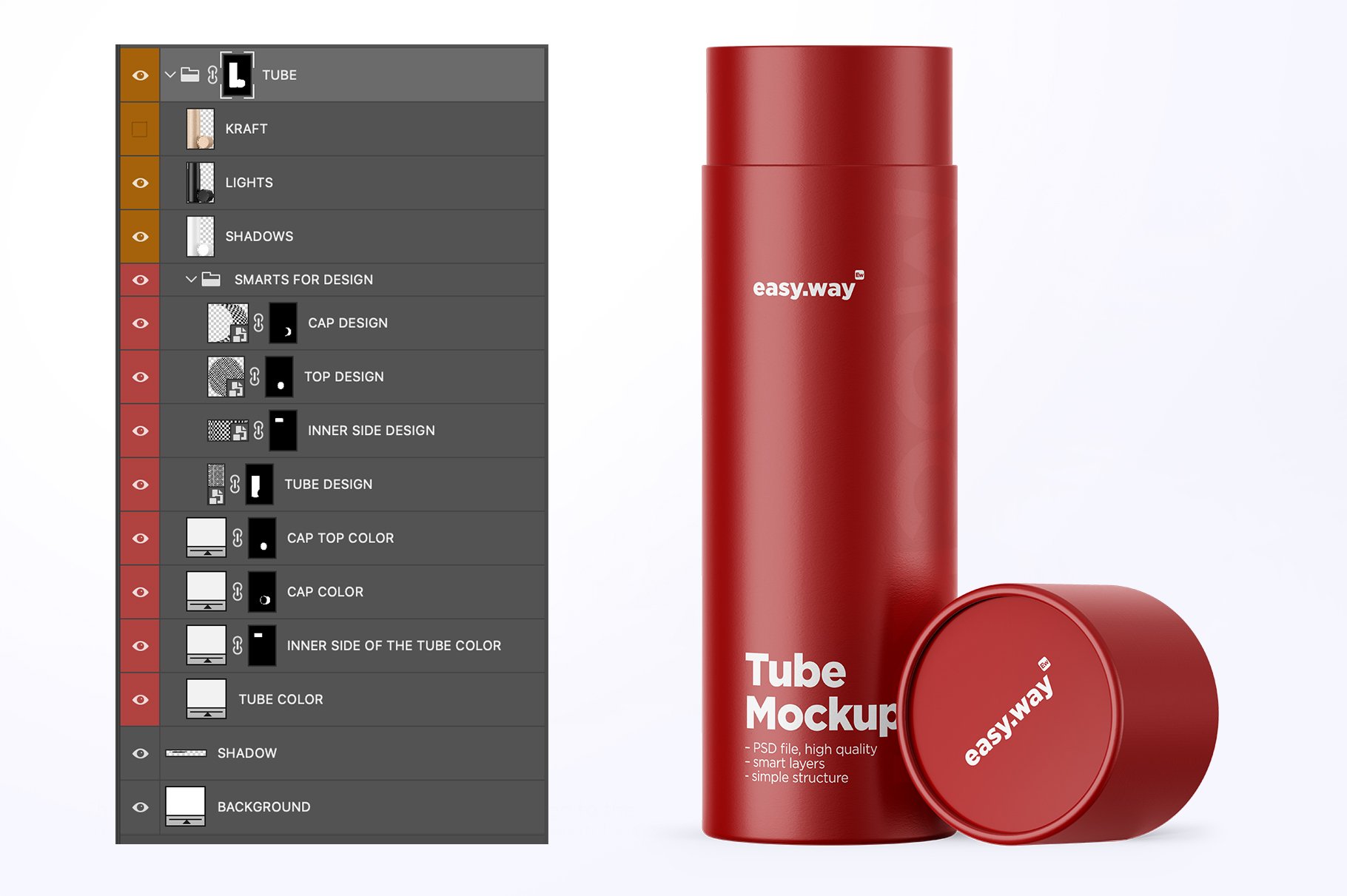 信件产品包装纸管外观设计展示贴图样机合集 Tubes PSD Mockups Pack_img_2