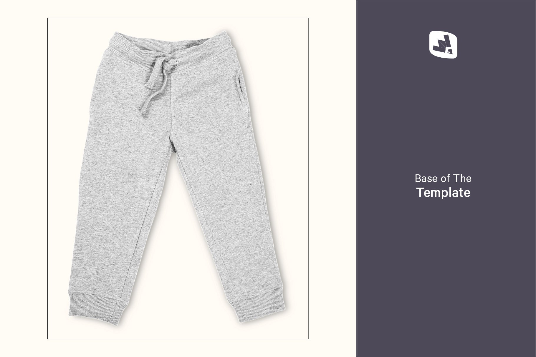 顶视图婴儿运动裤印花图案设计展示贴图样机 Top View Infant Track Pants Mockup_img_2