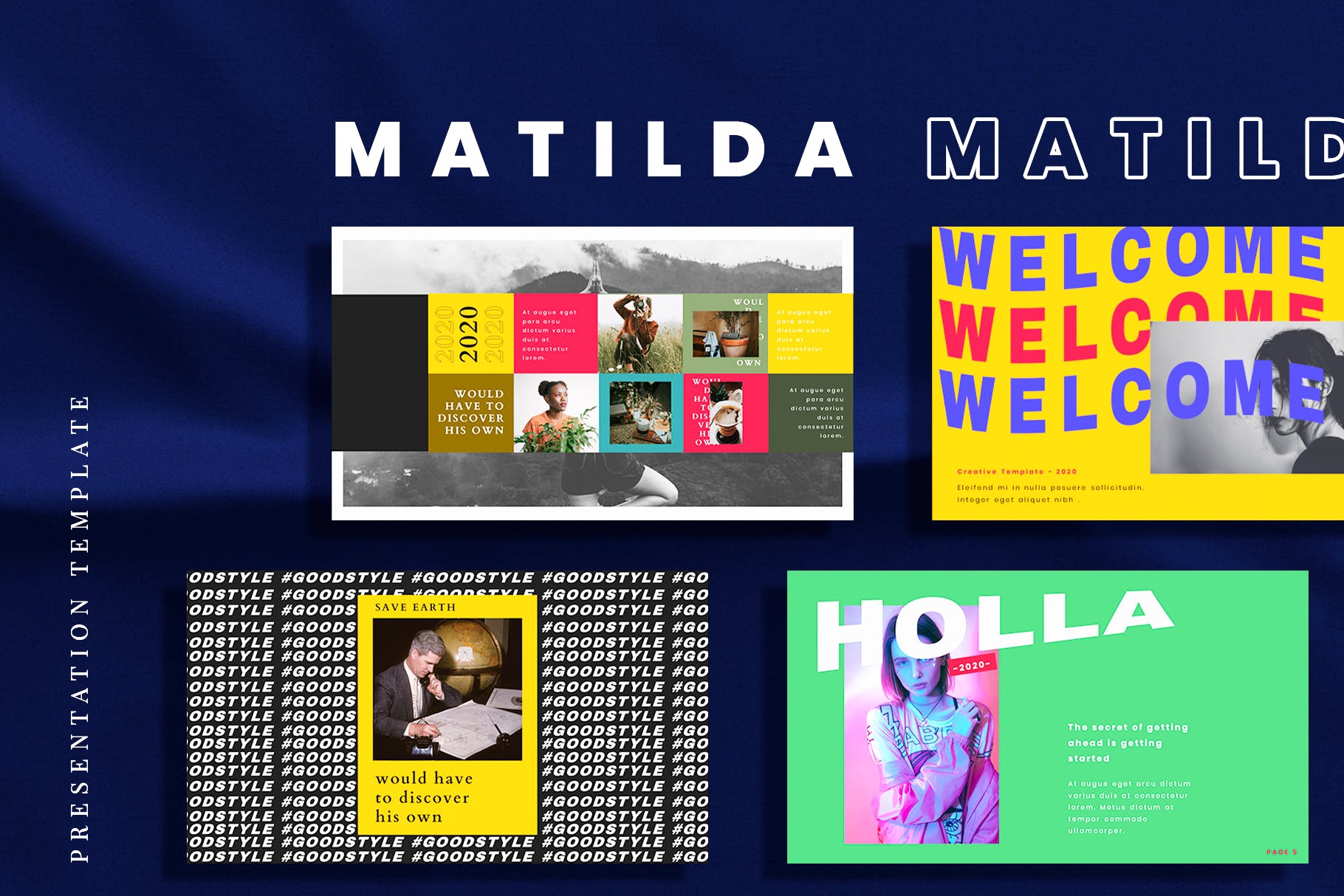 时尚潮流服装品牌推广PPT幻灯片设计模板素材 Matilda - Power Point Template_img_2