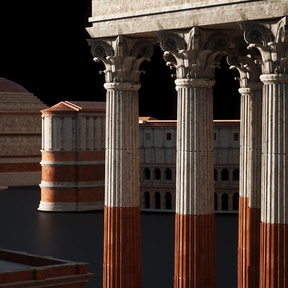 复古古罗马风游戏城市建筑设计3D模型素材 Kitbash3D - Roman Empire_img_2