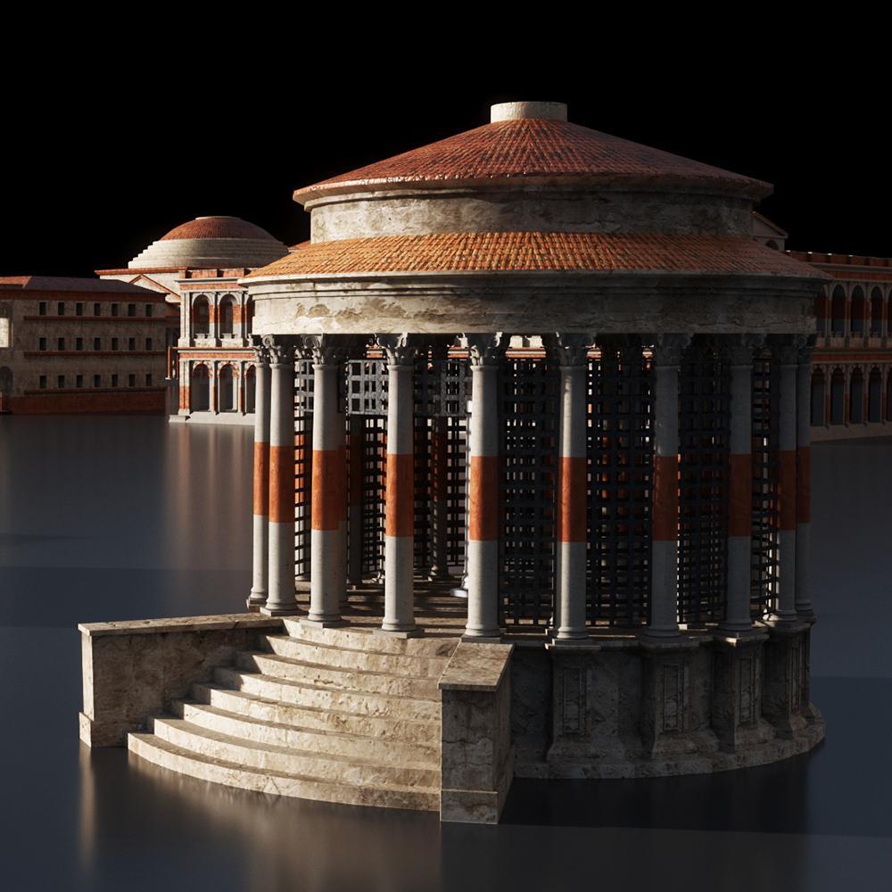 复古古罗马风游戏城市建筑设计3D模型素材 Kitbash3D - Roman Empire_img_2