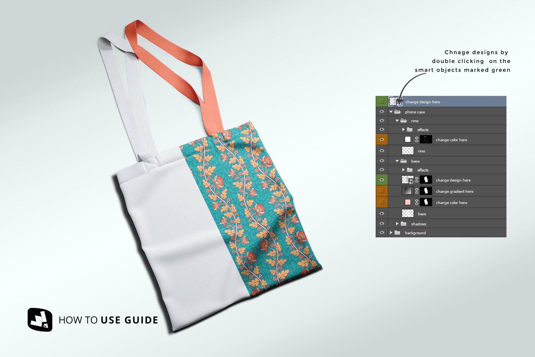 顶视图无纺布购物帆布袋设计展示贴图样机 Topview Reusable Cotton Bag Mockup_img_2