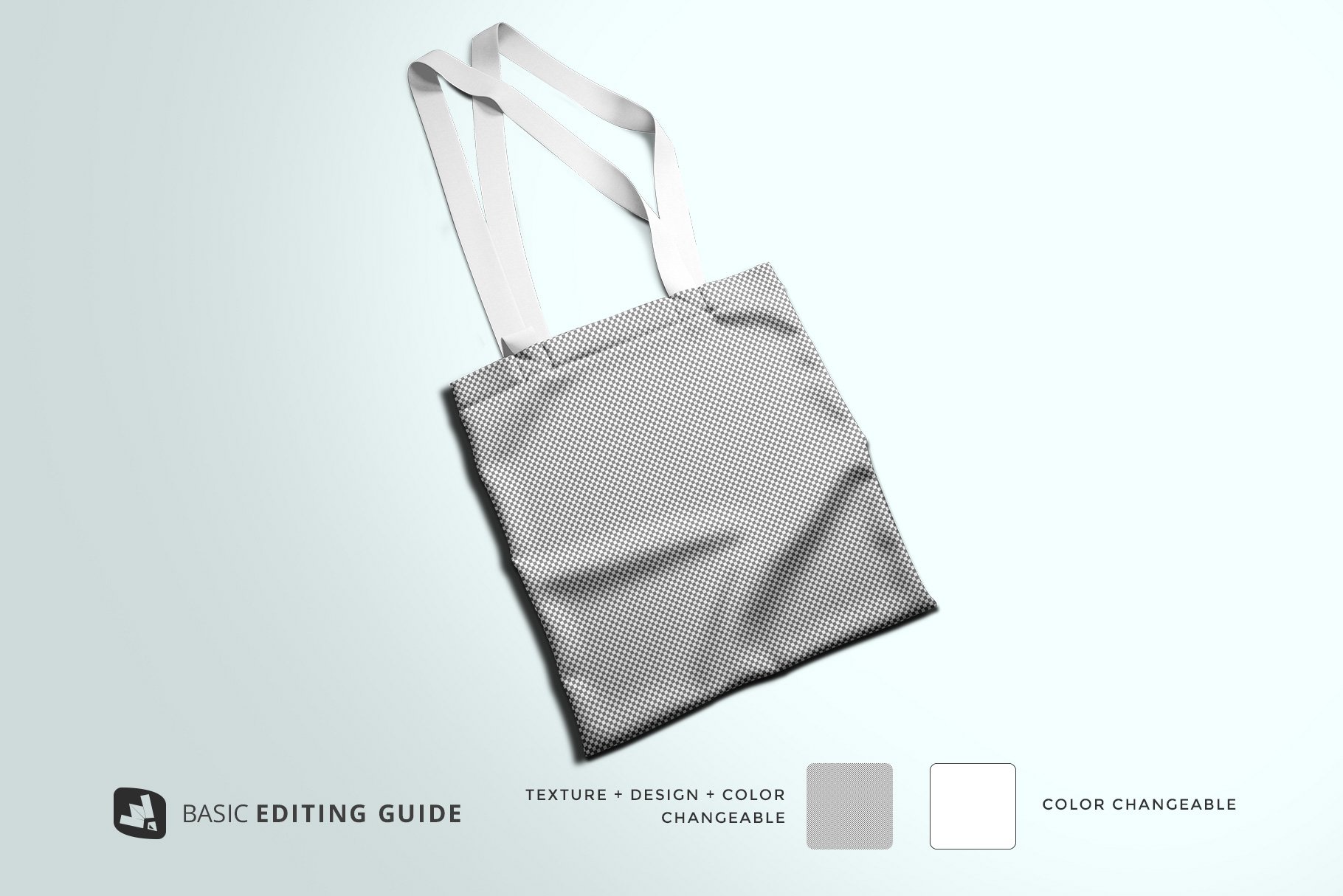 顶视图无纺布购物帆布袋设计展示贴图样机 Topview Reusable Cotton Bag Mockup_img_2