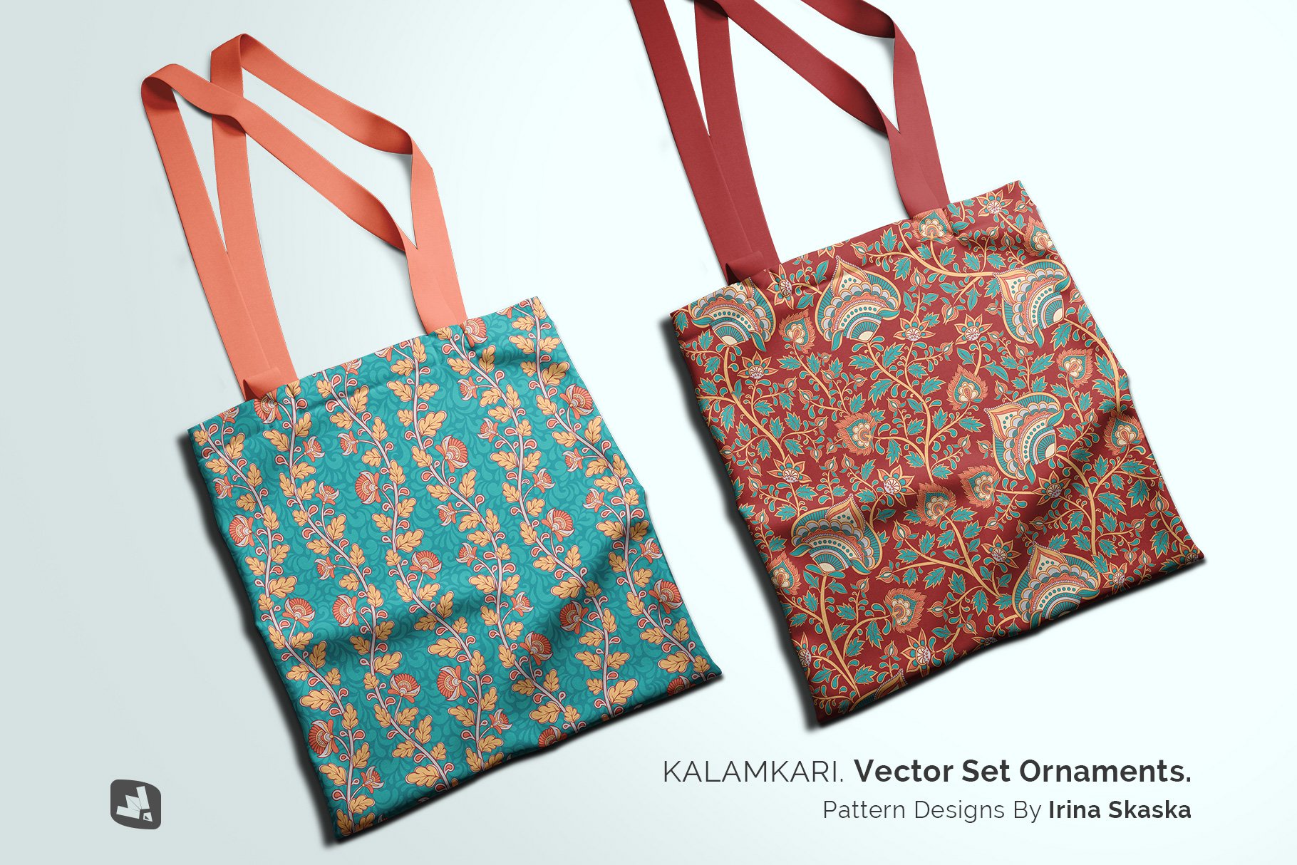 顶视图无纺布购物帆布袋设计展示贴图样机 Topview Reusable Cotton Bag Mockup_img_2