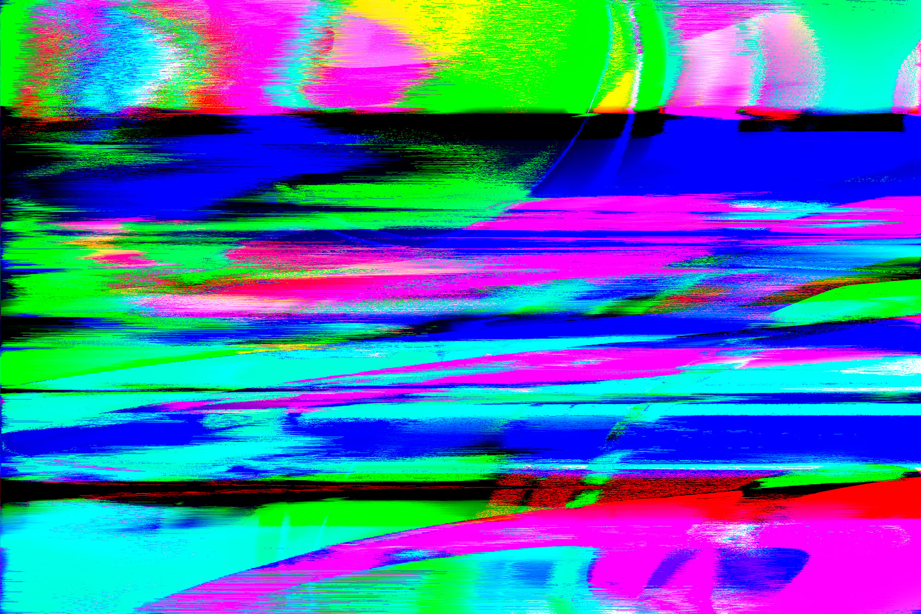 10款潮流炫彩扭曲故障失真纹理海报设计背景图片素材 Abstract Glitch Textures_img_2