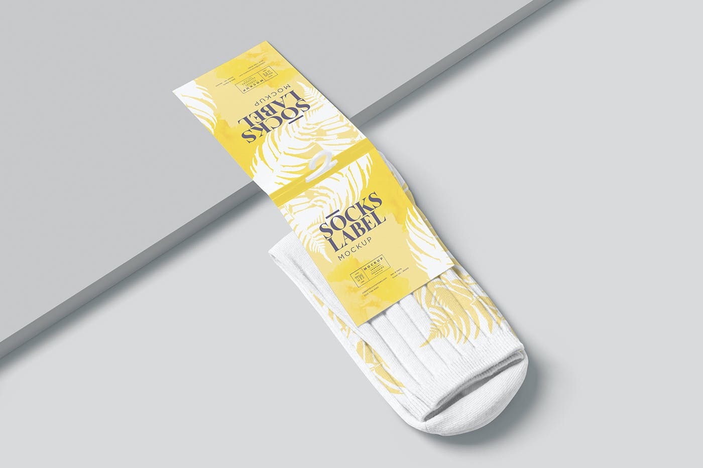 8款长装袜子印花图案设计展示贴图样机 Socks Label Mockups_img_2