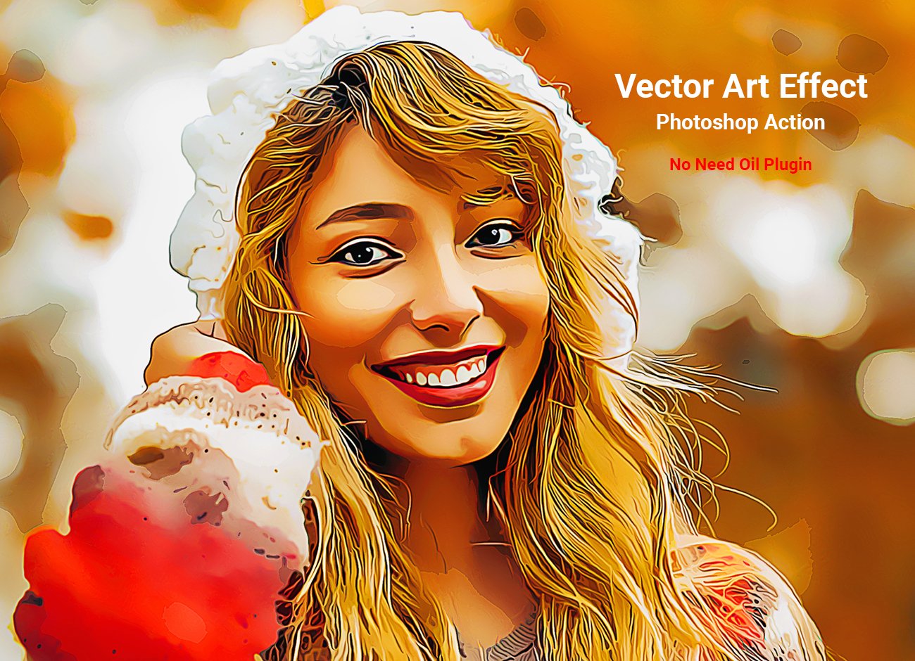 油画绘画效果照片处理特效PS动作模板 Vector Art Effect Photoshop Action_img_2