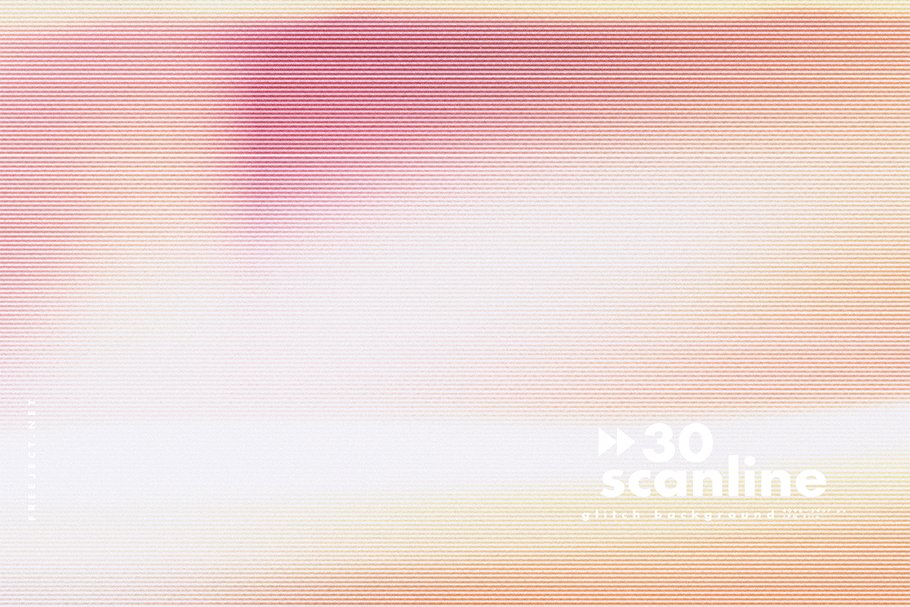 30款高清故障扫描线纹理海报设计背景图片素材 30 Scan lines Glitch Background_img_2