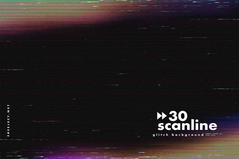 30款高清故障扫描线纹理海报设计背景图片素材 30 Scan lines Glitch Background_img_2