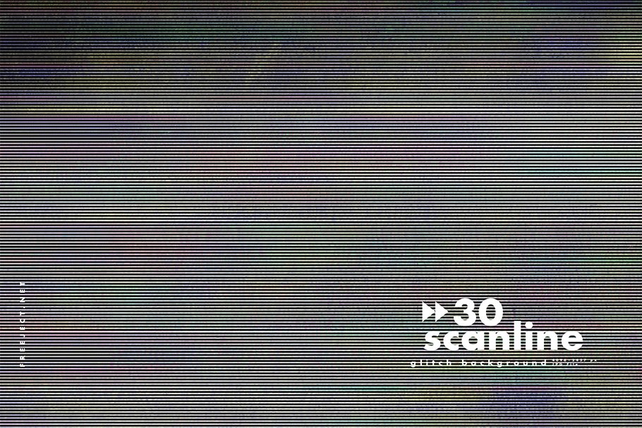 30款高清故障扫描线纹理海报设计背景图片素材 30 Scan lines Glitch Background_img_2