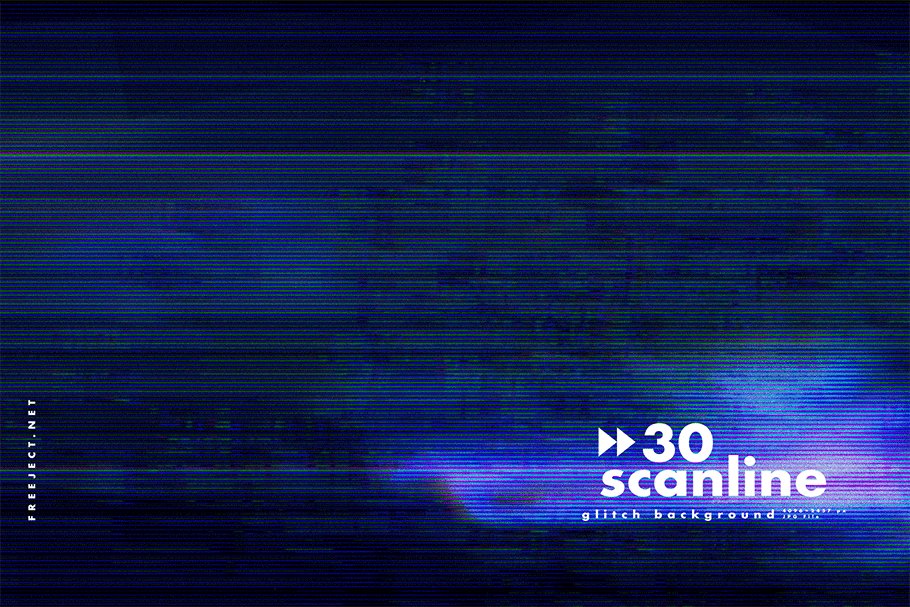 30款高清故障扫描线纹理海报设计背景图片素材 30 Scan lines Glitch Background_img_2