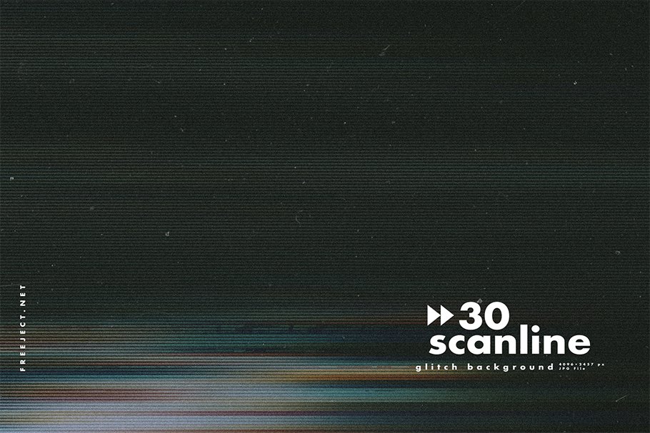 30款高清故障扫描线纹理海报设计背景图片素材 30 Scan lines Glitch Background_img_2