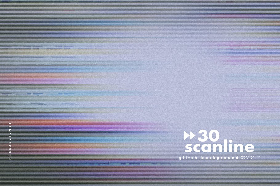 30款高清故障扫描线纹理海报设计背景图片素材 30 Scan lines Glitch Background_img_2