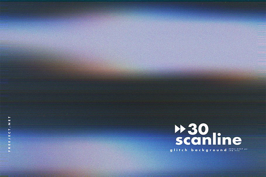 30款高清故障扫描线纹理海报设计背景图片素材 30 Scan lines Glitch Background_img_2