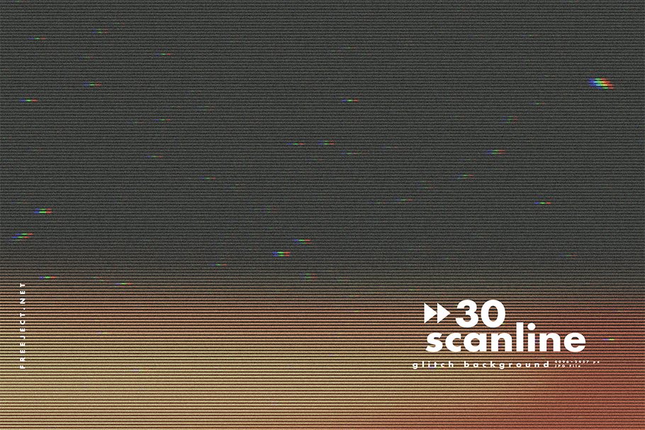 30款高清故障扫描线纹理海报设计背景图片素材 30 Scan lines Glitch Background_img_2