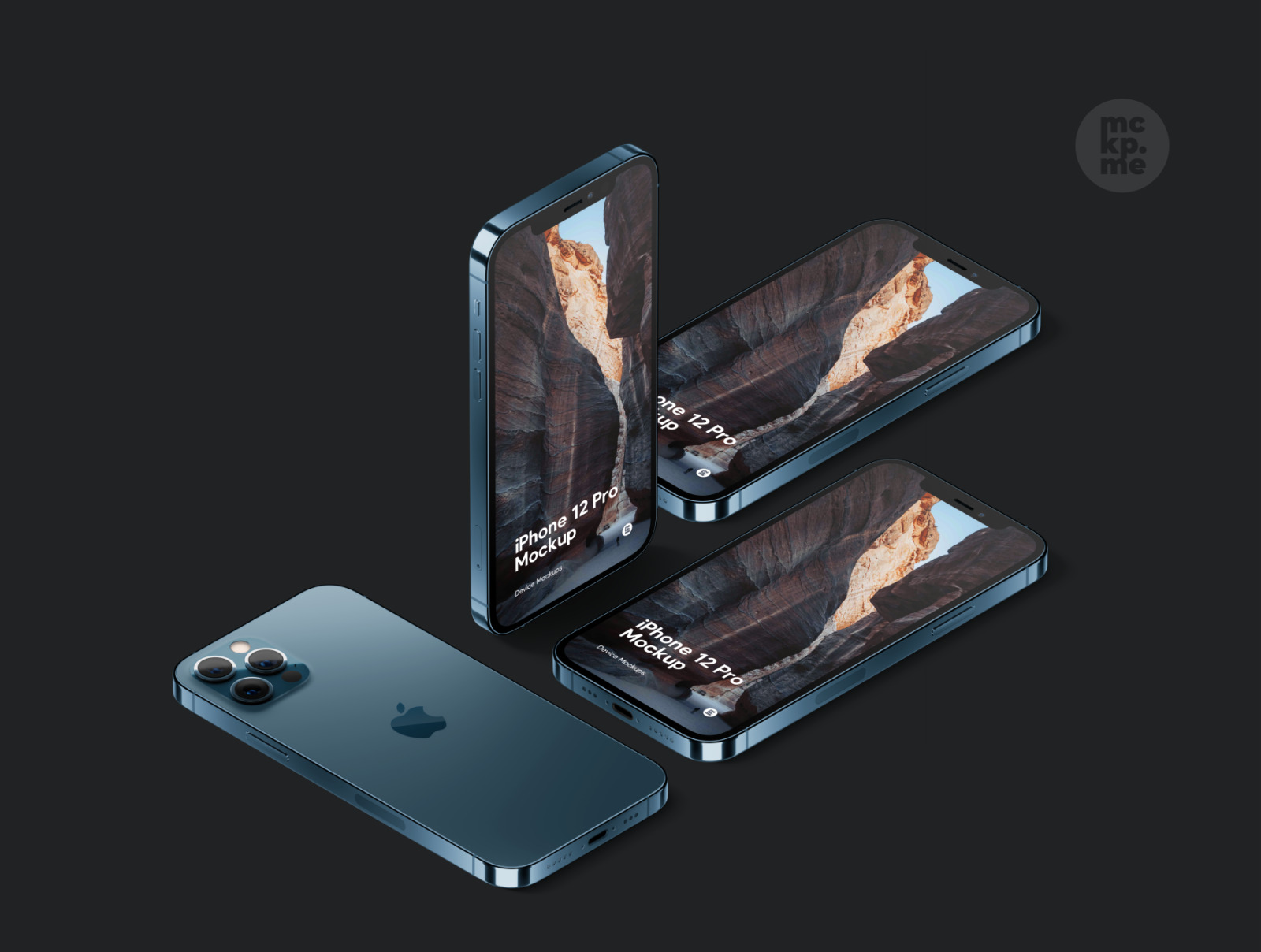 时尚等距苹果iPhone 12 Pro手机软件APP界面设计展示样机合集 iPhone 12 Pro Isometric Pack_img_2