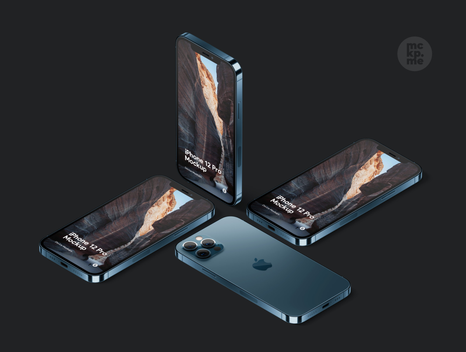 时尚等距苹果iPhone 12 Pro手机软件APP界面设计展示样机合集 iPhone 12 Pro Isometric Pack_img_2