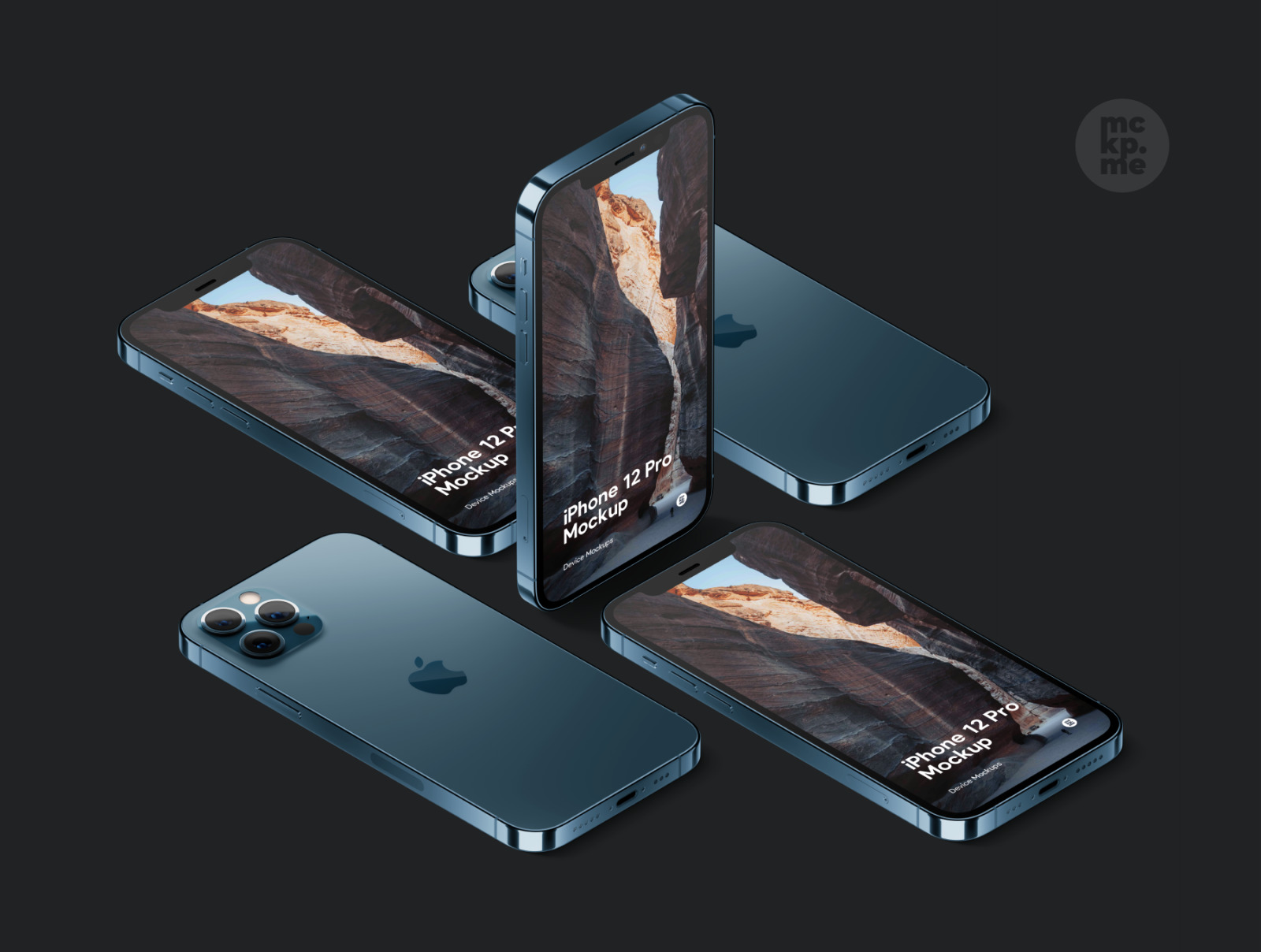 时尚等距苹果iPhone 12 Pro手机软件APP界面设计展示样机合集 iPhone 12 Pro Isometric Pack_img_2