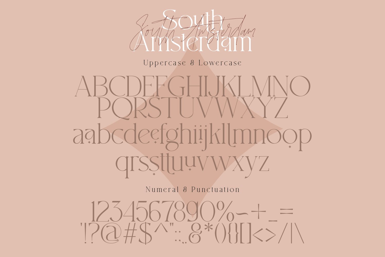 现代优雅杂志标题徽标Logo设计衬线手写英文字体素材 South Amsterdam Font Duo & Logos_img_2