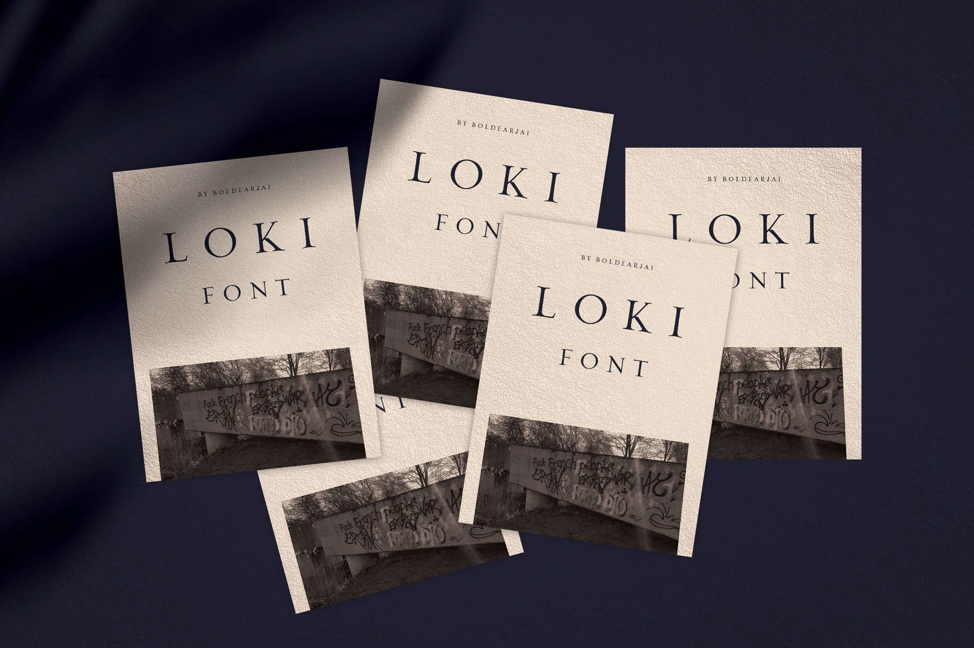 优雅轻奢时尚现代品牌Logo标题衬线英文字体设计素材 Loki – Serif Script Font_img_2