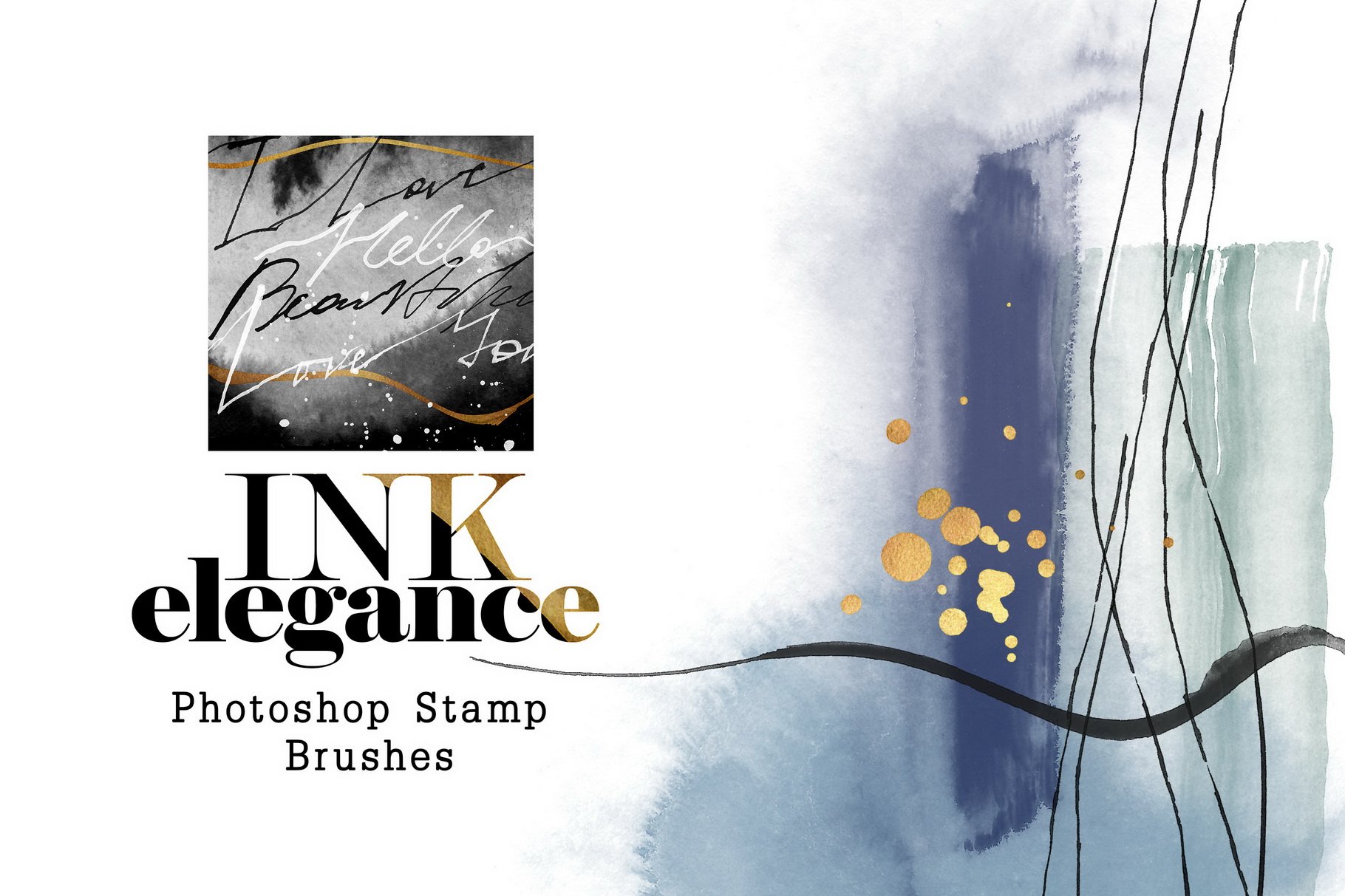 775款艺术气息水彩水墨丙烯酸绘画效果PS图章笔刷素材 Photoshop Stamp Brushes Bundle 2020_img_2