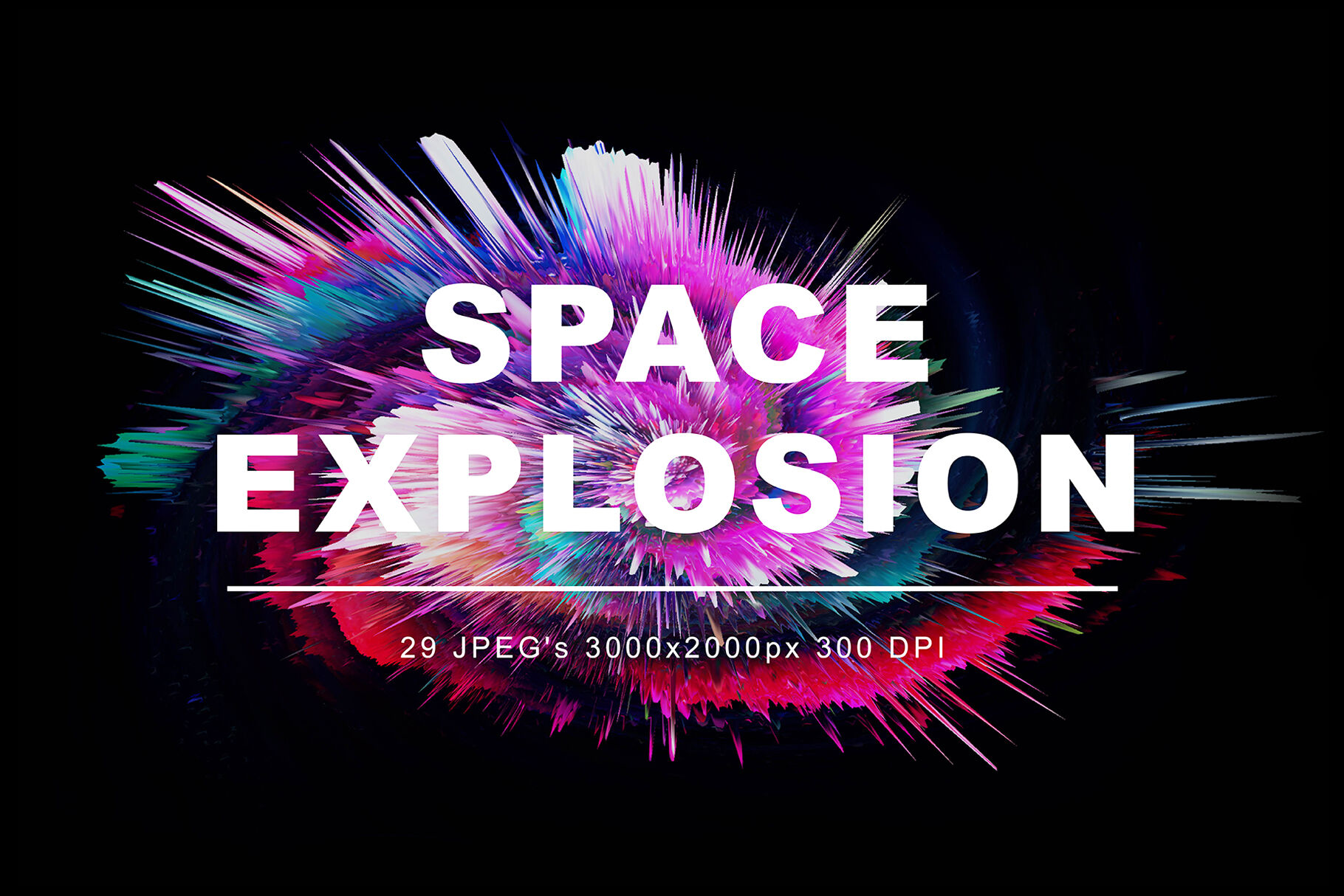 29款潮流抽象科幻未来宇宙粒子炫彩渐变背景底纹图片设计素材 Explosion Backgrounds_img_2