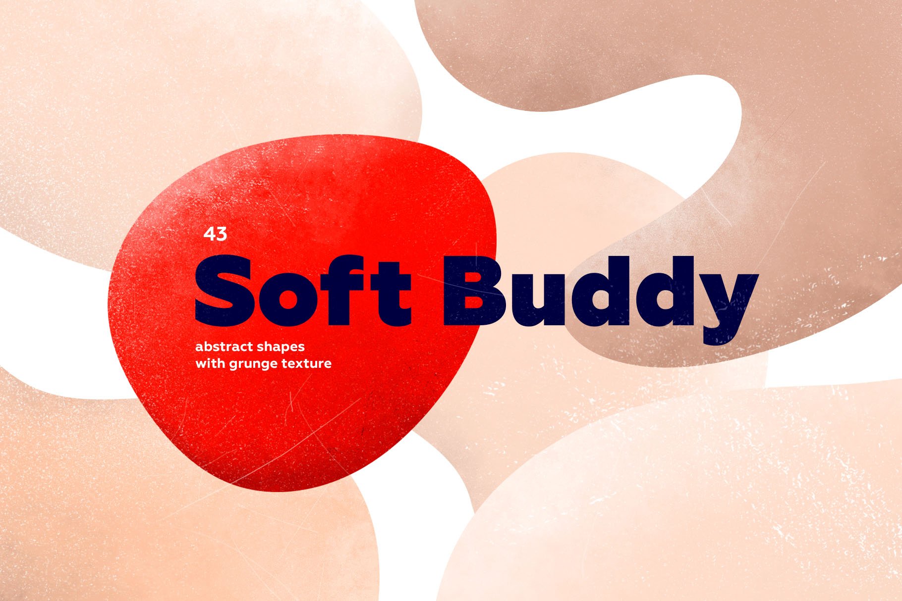 43款抽象粗糙艺术装饰图形无缝背景纹理设计素材套装 Soft Buddy - Abstract Shapes_img_2