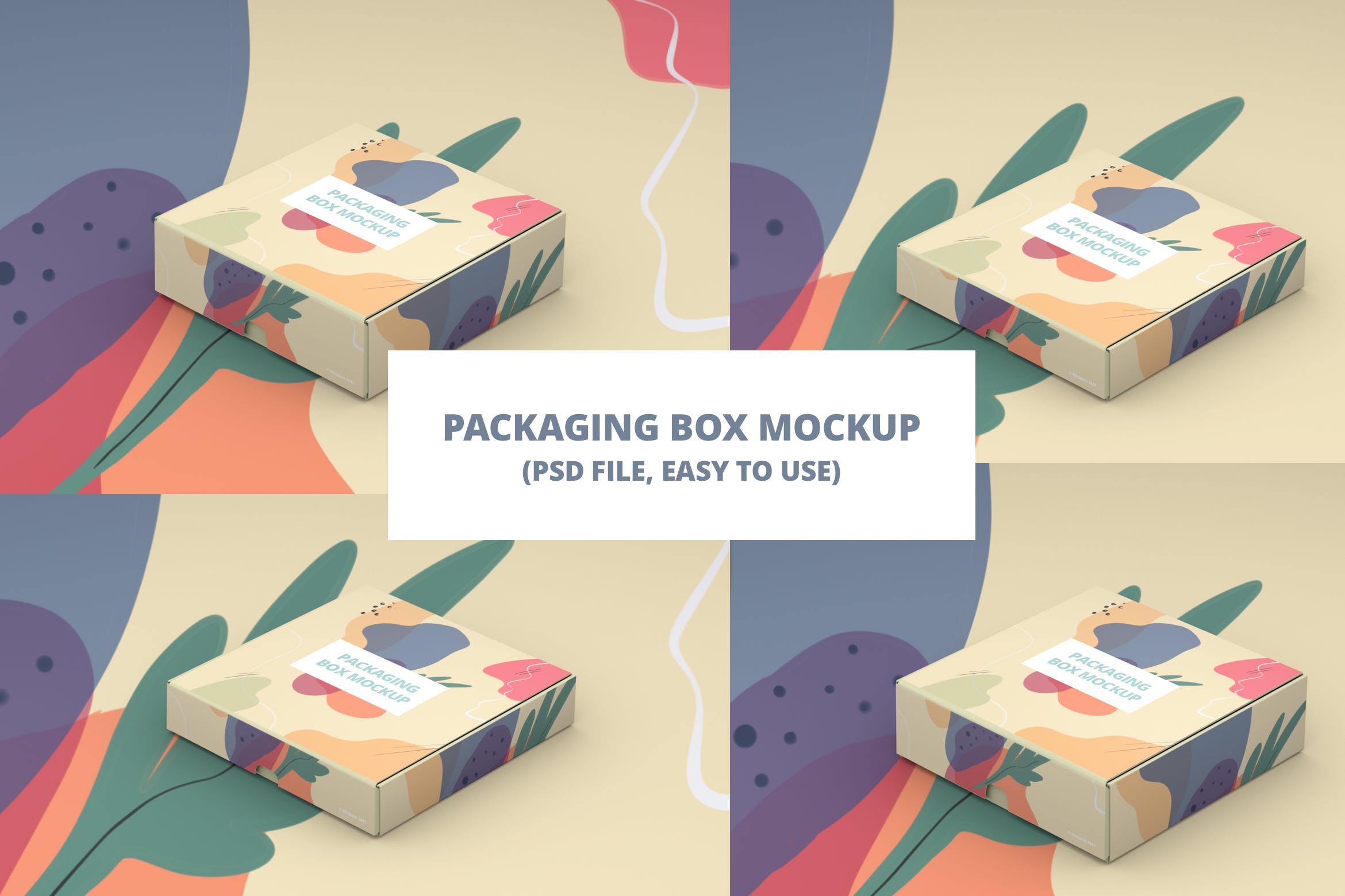 产品快递纸盒设计展示样机模板 Packaging Box Mokcup_img_2