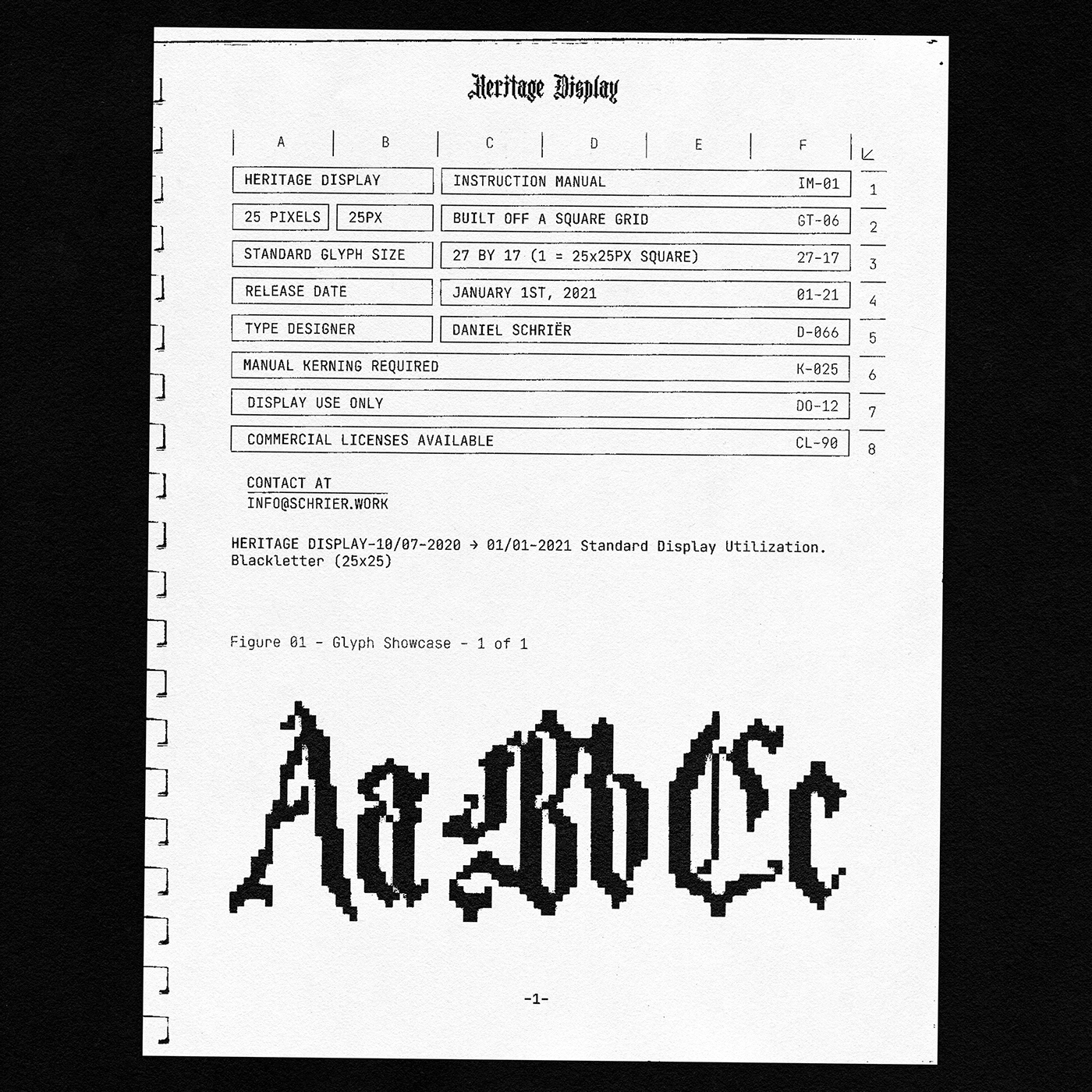 潮流复古像素CRT显示海报标题徽标Logo设计装饰字体素材 Heritage Display Pixel Blackletter_img_2