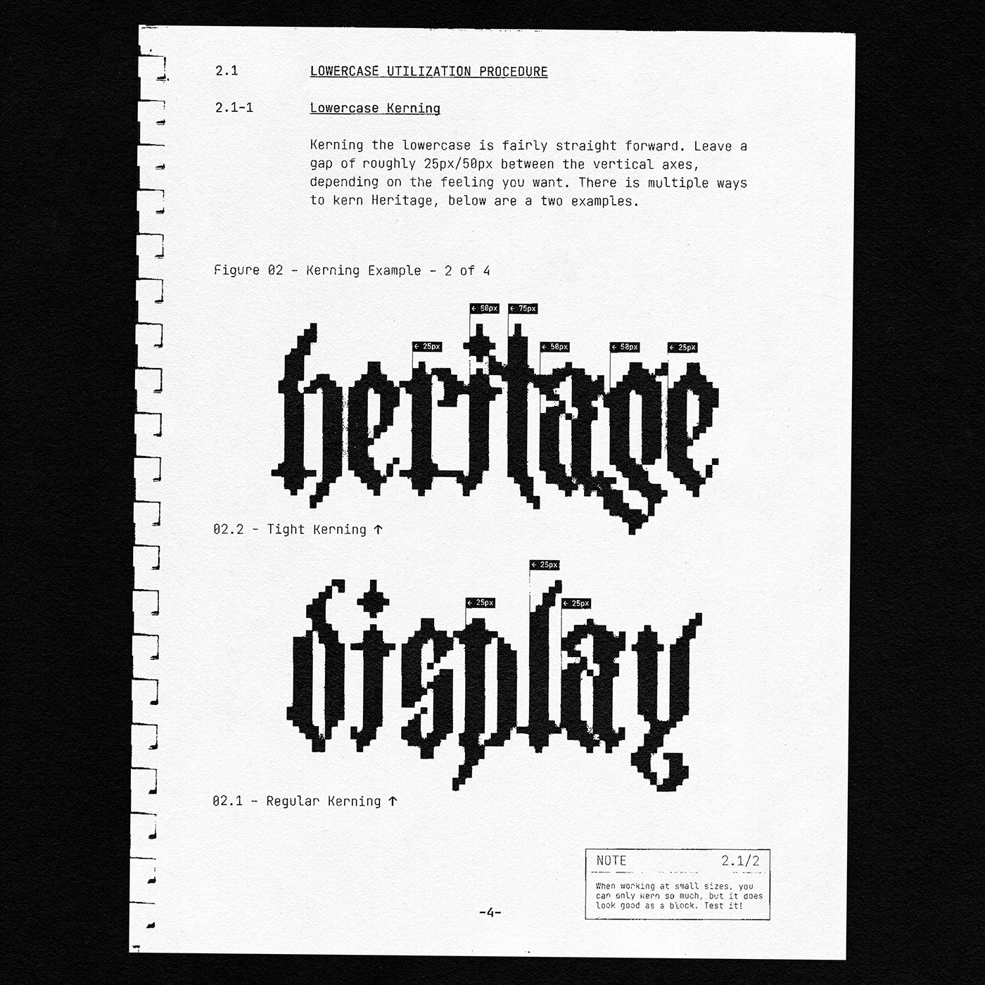 潮流复古像素CRT显示海报标题徽标Logo设计装饰字体素材 Heritage Display Pixel Blackletter_img_2