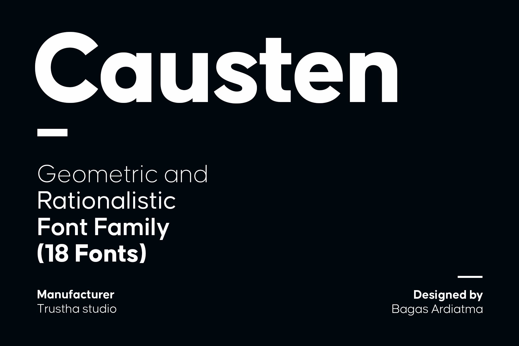 现代简约海报杂志广告Logo标题无衬线英文字体素材 Causten Font Family_img_2