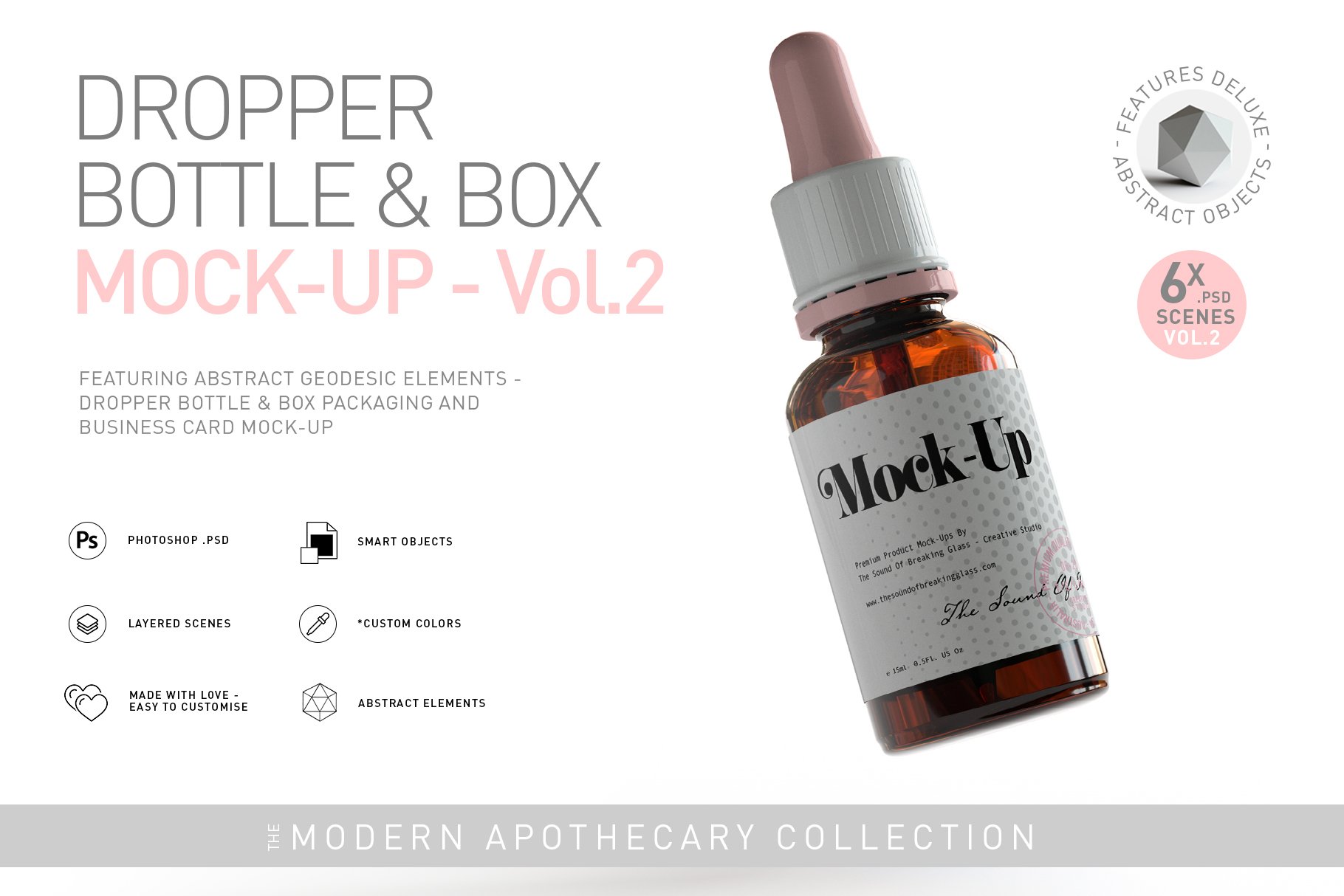 6款药物化妆品滴管瓶包装盒设计展示贴图样机 Dropper Bottle & Box Mockup Vol.2_img_2