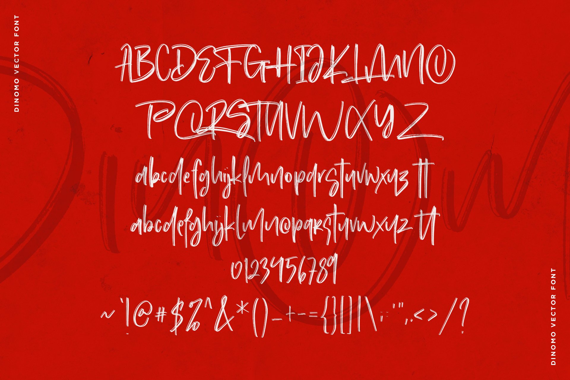 手写涂鸦书法笔刷杂志海报Logo标题英文字体设计素材 Dinomo SVG Brush Font_img_2