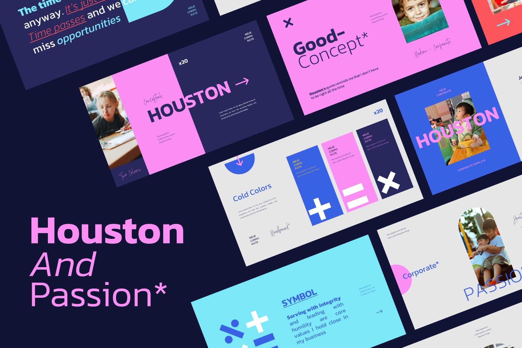 时尚多彩亲自早教儿童品牌营销演示文稿模板 Houston PowerPoint Template_img_2