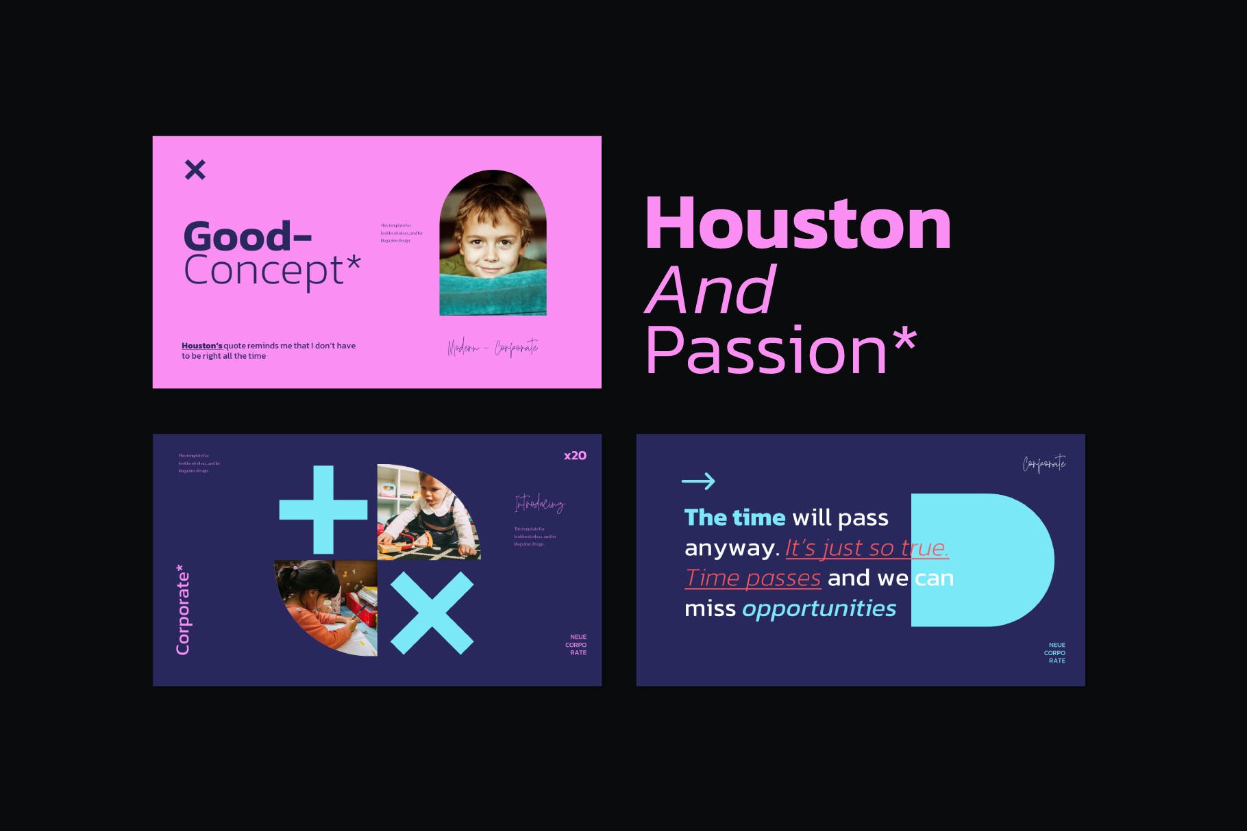 时尚多彩亲自早教儿童品牌营销演示文稿模板 Houston PowerPoint Template_img_2