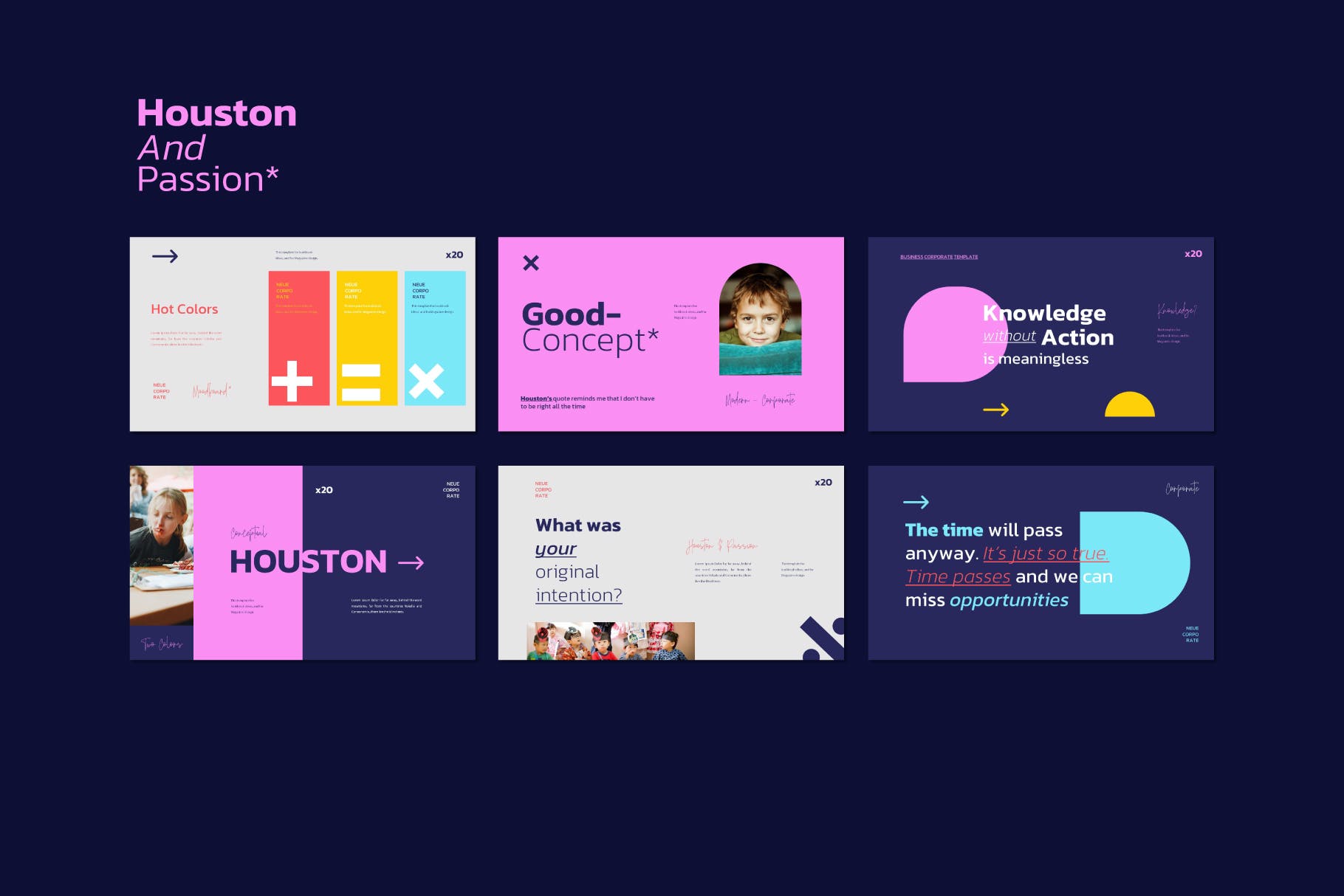 时尚多彩亲自早教儿童品牌营销演示文稿模板 Houston PowerPoint Template_img_2