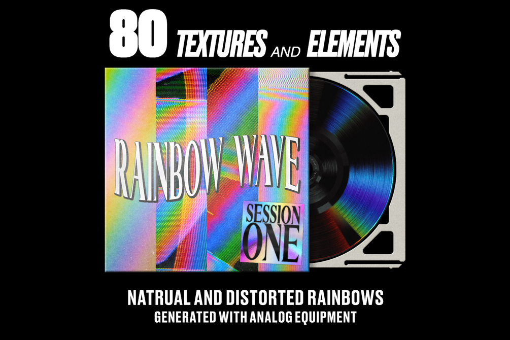 80款潮流扭曲虹彩故障CRT显示纹理背景图片设计素材 Zomb - Rainbow Wave_img_2