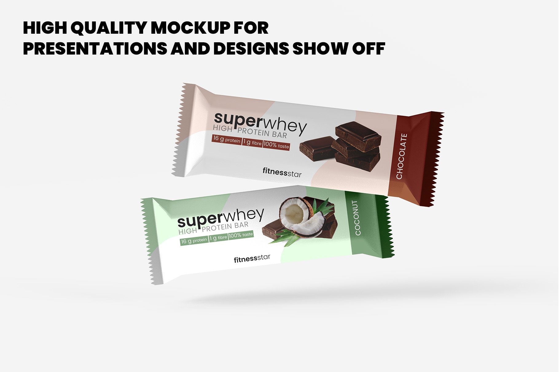 9款零食小吃塑料包装袋设计展示贴图样机 Snack Protein Bar Mockup - 9 Views_img_2