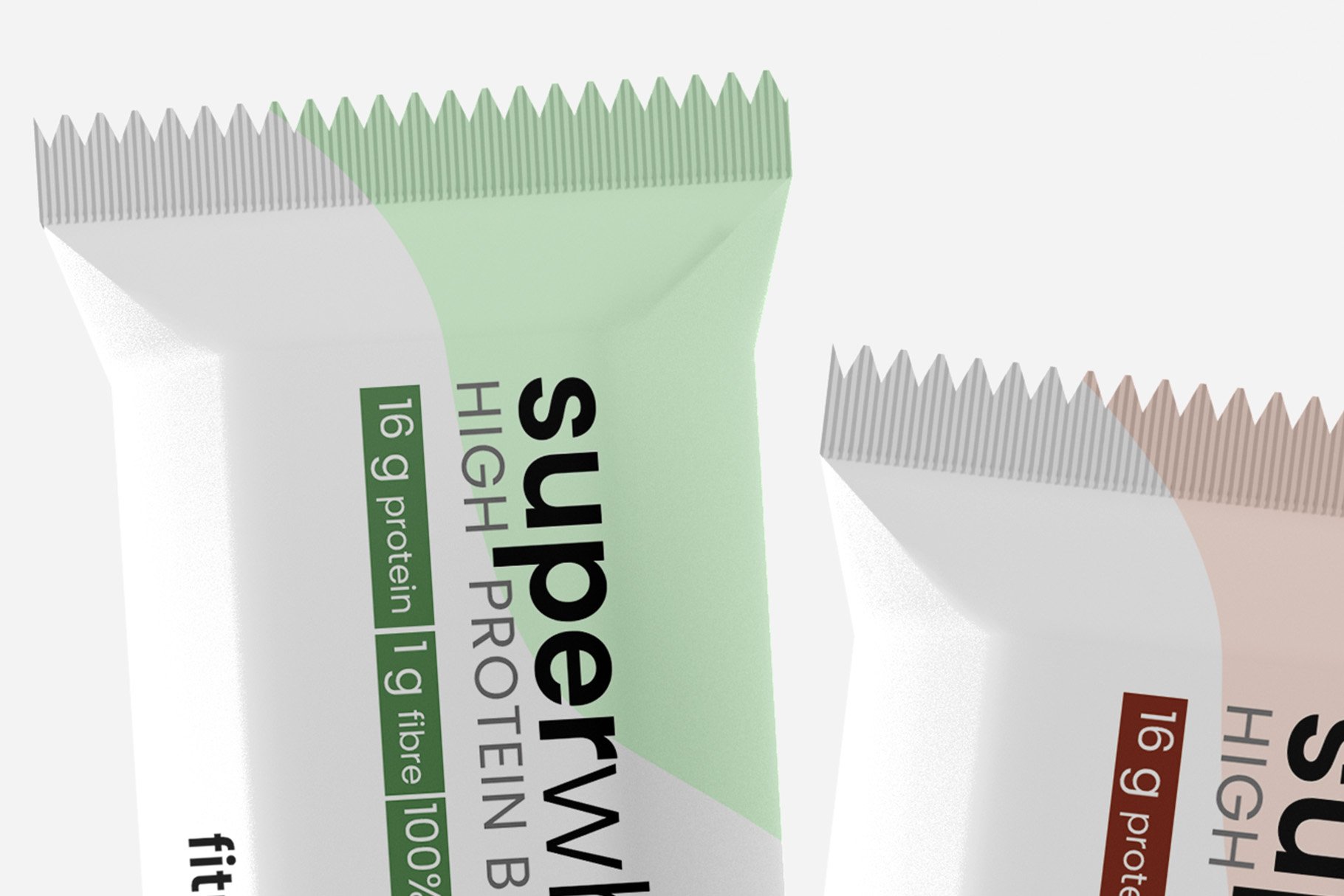 9款零食小吃塑料包装袋设计展示贴图样机 Snack Protein Bar Mockup - 9 Views_img_2