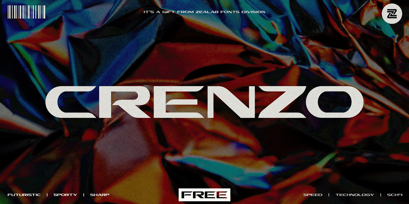 现代时尚未来派标题徽标Logo文字设计无衬线英文字体素材 Crenzo - Sans Serif Font_img_2